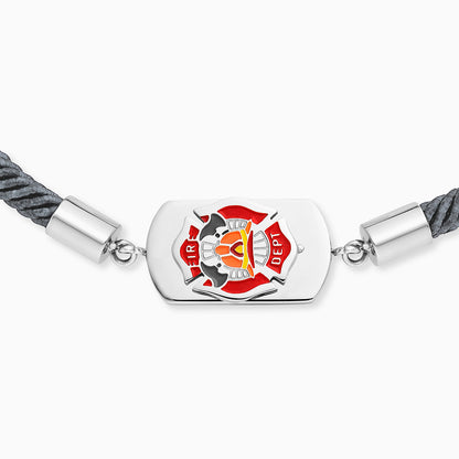 Engelsrufer Kinderarmband Jungen Edelstahl mit Emaille Feuerwehr