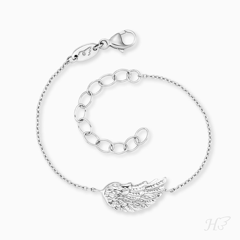 Engelsrufer Mädchen Kinderarmband mit Flügel in silber