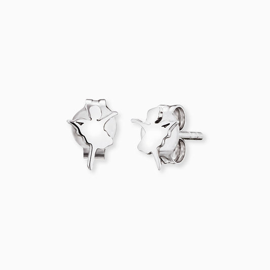 Engelsrufer girls stud earrings silver ballerina motif