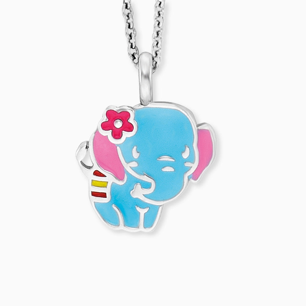 Engelsrufer children's necklace girls silver with blue elephant pendant