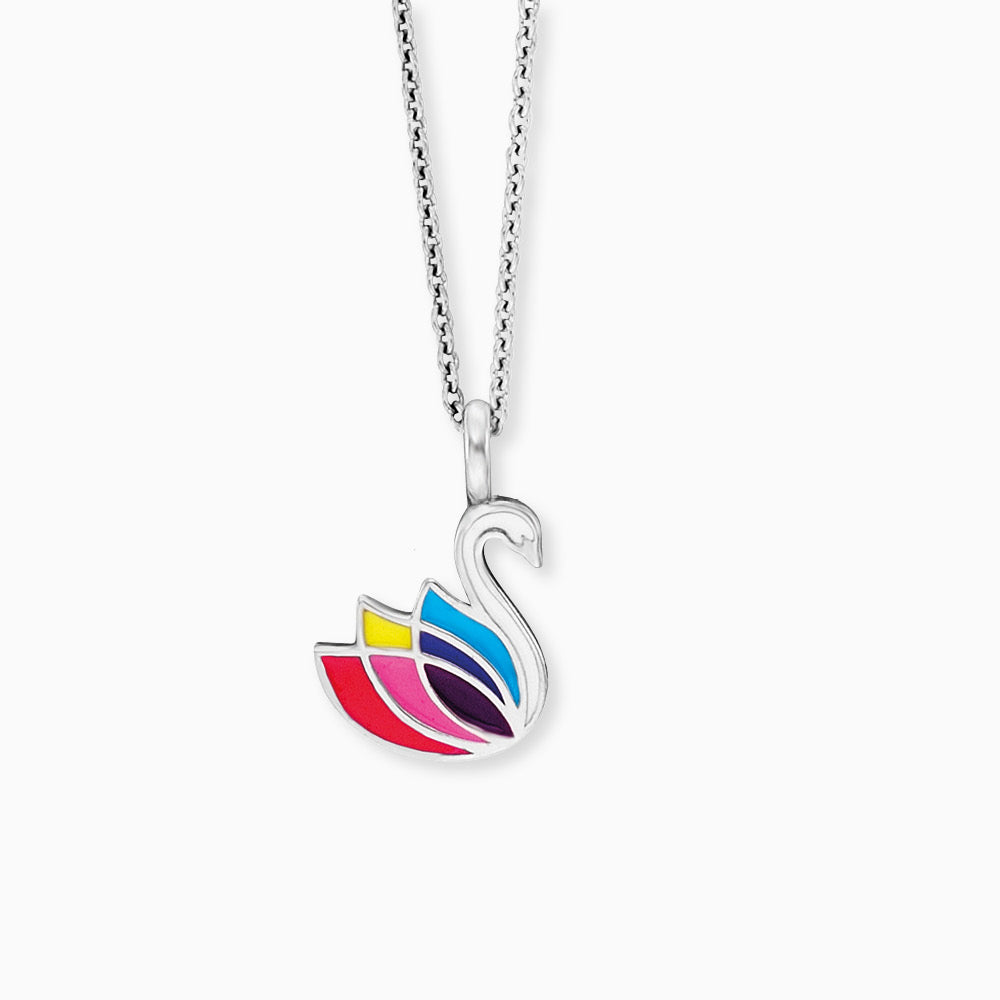 Engelsrufer children's necklace girls silver with colorful swan pendant