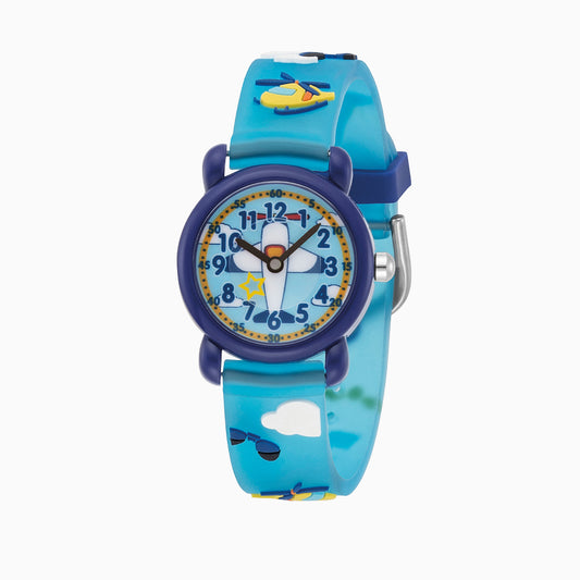 Engelsrufer children's watch airplane multicolor for boys including pencil case