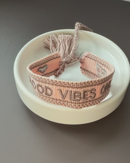 Armband Baumwolle Good Vibes Only