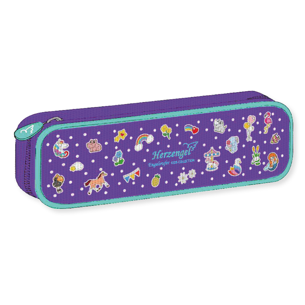 Engelsrufer watch girls analog rainbow, clouds, stars including pencil case